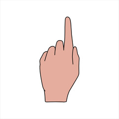 Aquarium Hand vector illustration. Female hands holding and pointing gesture, crossed fingers, fist, peace and thumbs up. Cartoon human palm and wrist vector set. hand sign language for the deaf