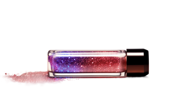 GlitterGlow Liquid Shadow The Definitive Review on a White or Clear Surface PNG Transparent Background