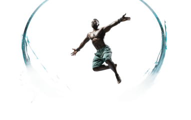 Mastering Precision in Aerial Hoop Diving on a White or Clear Surface PNG Transparent Background