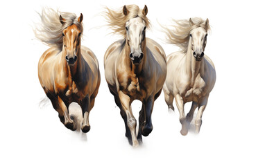 Horses Natures Graceful Equine Companions on a White or Clear Surface PNG Transparent Background