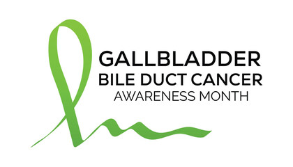 Vector illustration on the theme of Gallbladder Bile Duct Cancer Awareness Month observed each year during February.banner, Holiday, poster, card and background design.