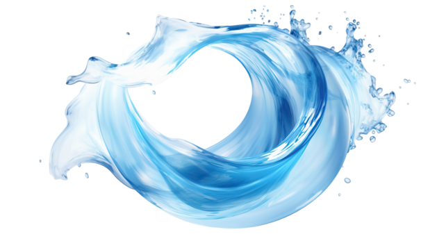 water splash isolated on a white background.