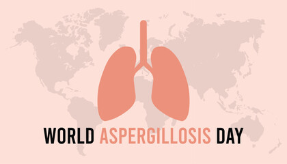 Vector illustration on the theme of World Aspergillosis Day observed each year during February.banner, Holiday, poster, card and background design.