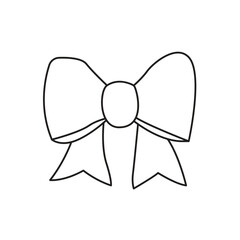 Bow ribbon line icon vector symbol sign