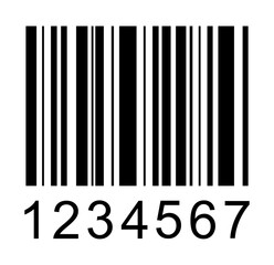 Barcode vector icon. Bar code for web flat design. Isolated illustration