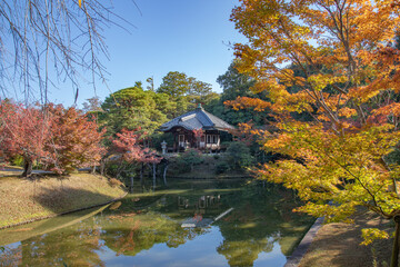 Fototapeta na wymiar Japanese traditional house at Katsura Imperial Villa, Kyoto, Japan