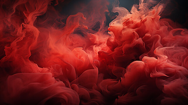 Abstract red wave background, red fog texture overlays