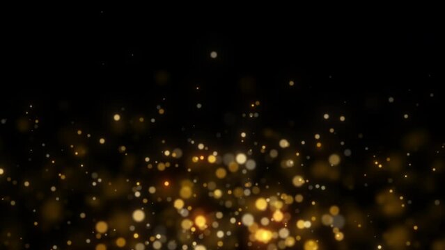 gold bokeh intro logo text background loop