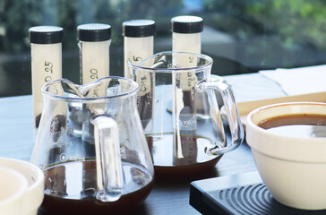 Glass pour over coffee maker.