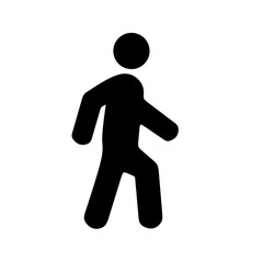 walking icon. vector of a person walking with flat design