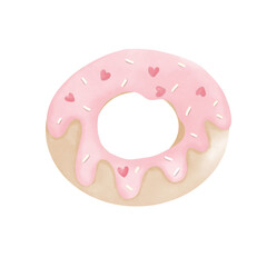sweet pink donut