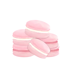 Deurstickers tasy pink macarons  © Nitchapat