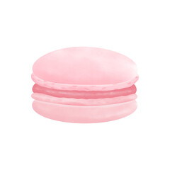pink macaroon with strawberry cream