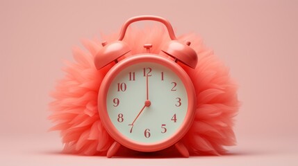 coral pink alarm clock
