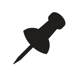 Pushpin symbol sign vector illustration thumbtack drawing