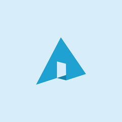 abstract letter A logo template design 