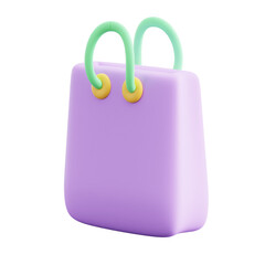 Shopping Bag 3d Icon Illustration