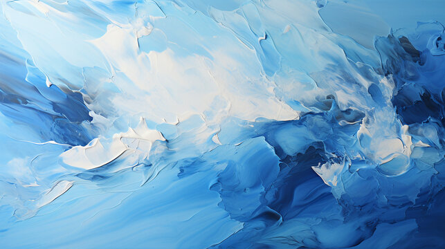 Abstract background, A brightened denim blue infused with an easy vitality, Trendy color of the year 2024, acrylic paint