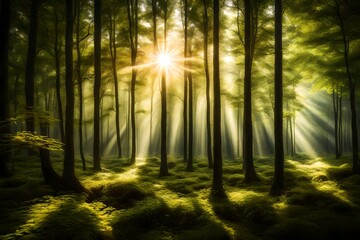 forest with sunlight-