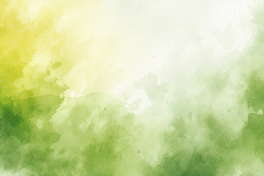 A gentle and soothing abstract background, showcasing watercolor textures in delicate pastel green and yellow hues. Ideal for a variety of design projects, from art to digital media.