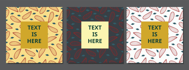 Greeting and invitations Card Set. Unique and creative universal artistic templates. for flyer, poster, invitation, cover, banner, placard, brochure and other Purpose.