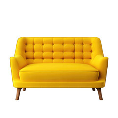 Yellow loveseat sofa
