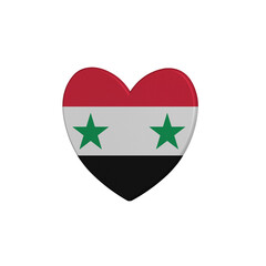World countries. Heart element on white background. Syria