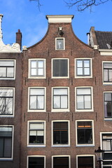 Amsterdam Bloemgracht Canal House Facade Close Up, Netherlands