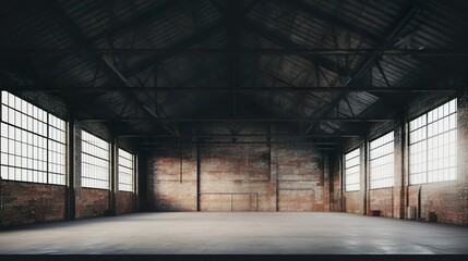 Industrial loft style empty - obrazy, fototapety, plakaty