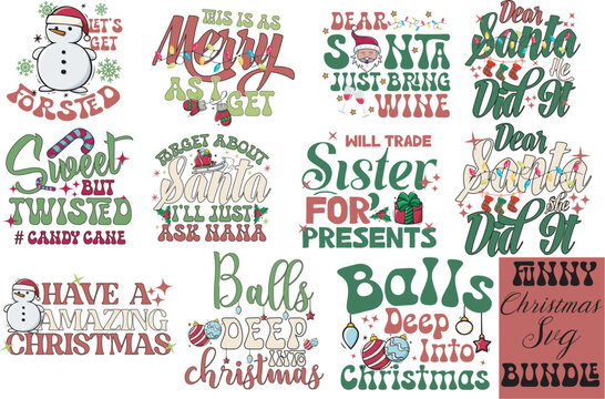 Funny Christmas Sublimation Svg Bundle 