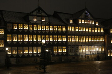 warktplatz wolfenb&uuml;ttel nachts zur weihnachtszeit