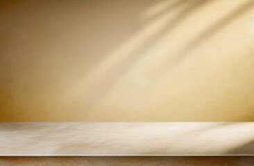 simple beige wall background with shadow for products