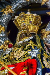 Imagen de la Virgen de la Cabeza, patrona de Andújar y la diócesis de Jaén, Andalucía, España