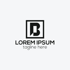 Modern initial B letter logo design concept isolated vector template illustration for business and company