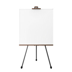 blank white board on white transparent background