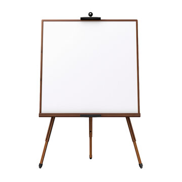 blank white board on white transparent background