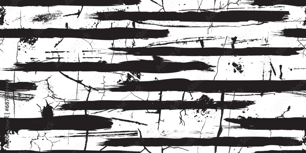 Poster Grungy abstract brush lines . Brush strokes seamless pattern texture. Grange shapes .Grunge textured . Vector shapes with brush strokes .Screen print endless pattern texture