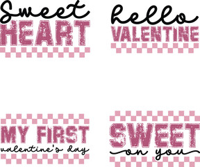 Valentine retro svg design and digital download