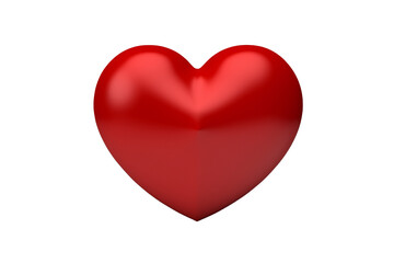 red heart on transparent background