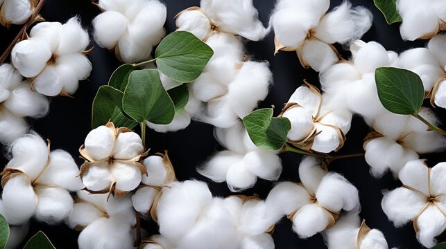 Raw white cotton background