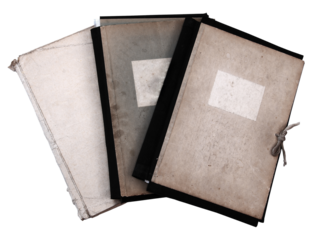 stack of old folders