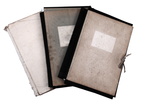 stack of old folders