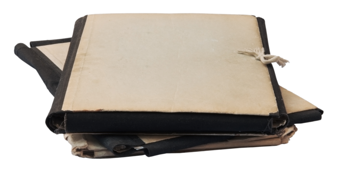 stack of old folders