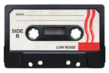 audio cassette isolated
