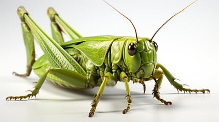 Fototapeta premium Grasshopper isolated on a white background