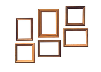 vintage frames isolated on white background