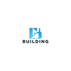 Building concept logo design template with clean letter B style clean background.