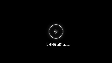 Battery charging icon illustration background 