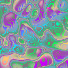 Abstract colorful wavy groovy psychedelic background. Abstract marbleized effect background.