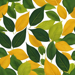 seamless pattern with leaves